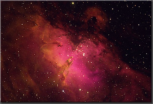 M16
LX200, SBIG ST10 with RGB and Ha, OIII, SII filters